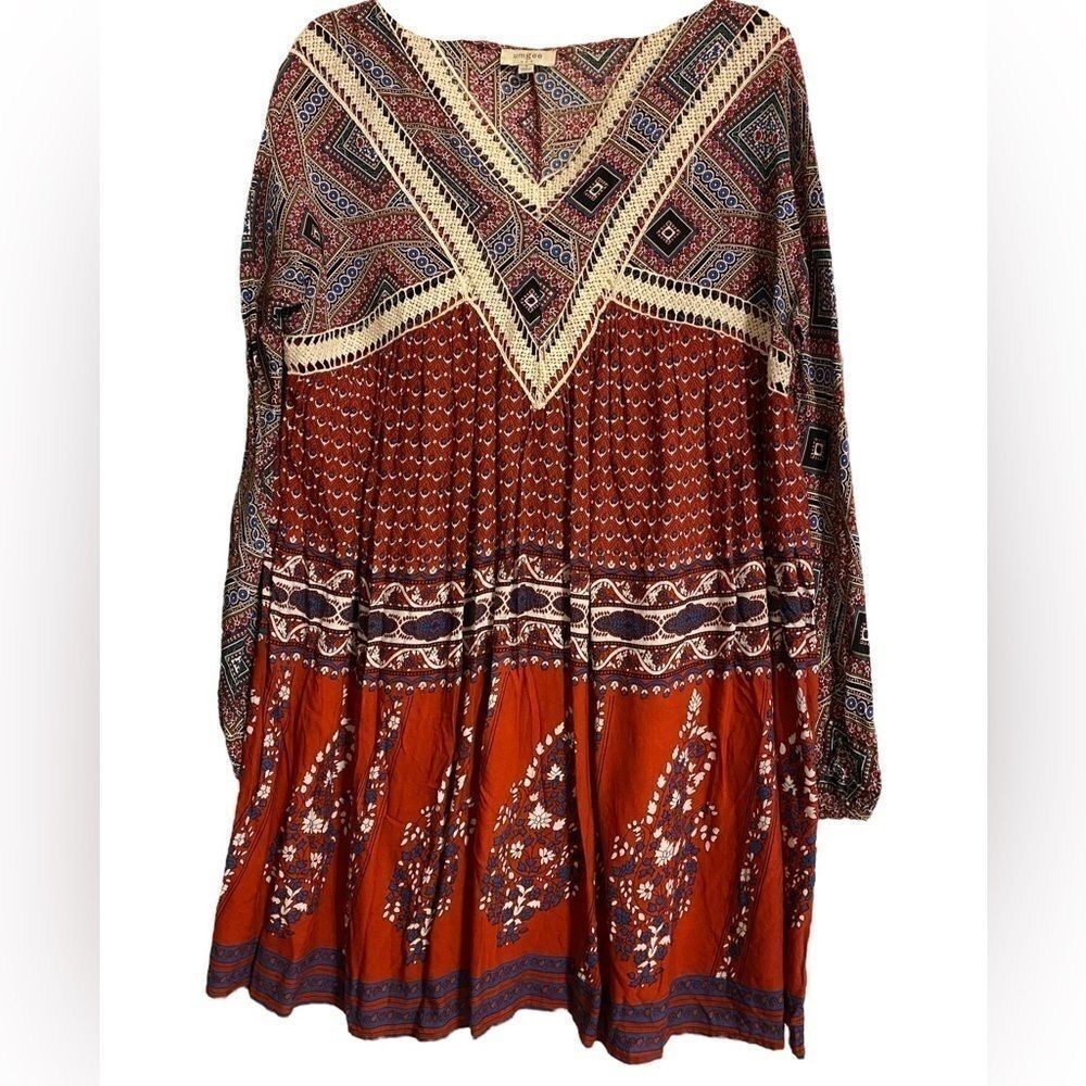 Womens Umgee Bohemian V-Neck
Beautiful Vibrant‎ Print Dress Size
Small Ladies